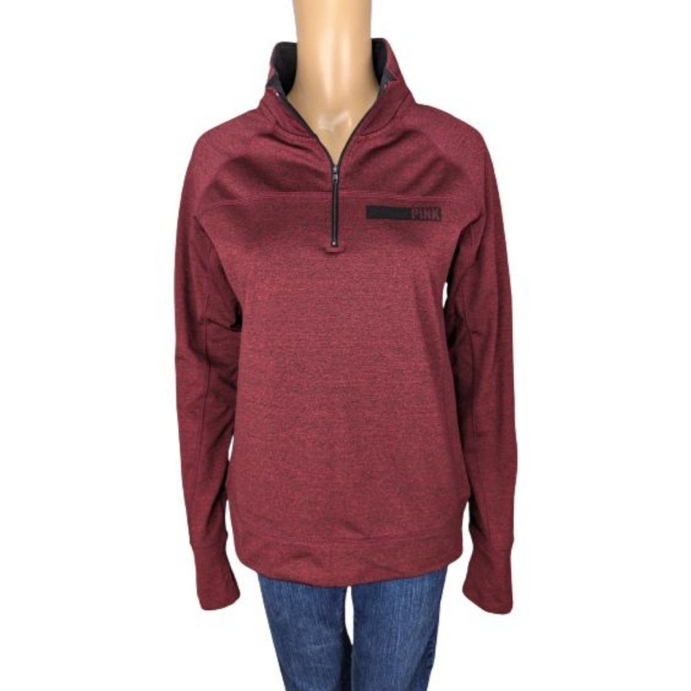 PINK Victoria's Secret Maroon Ultimate Half Zip M